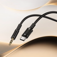 "Borofone" kabelis AUX BL25B Nice - C tipo jungtis su 3,5 mm lizdu - 1 metras, juodas