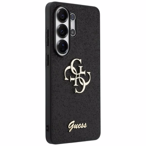 Guess dėklas Fixed Glitter Big 4G Metal Logo for Samsung Galaxy S26 Ultra juodas