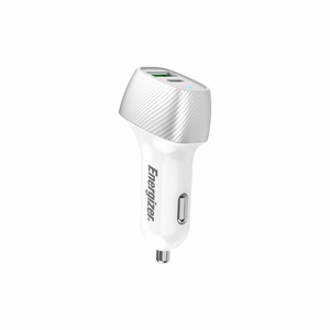 Автомобильное зарядное устройство Energizer Ultimate D38WS, USB-C + USB-A, 38 W PD + QC 3,0, бело-серебристый
