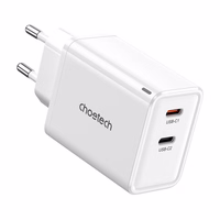 "Choetech" PD6013, GaN, 2x USB-C, PD65W tinklo įkroviklis (baltas)