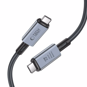 Tech-Protect UltraBoost Max кабель USB-C 4.0 USB-C 4.0 PD 240W 8K 40Gbps 1м - серый