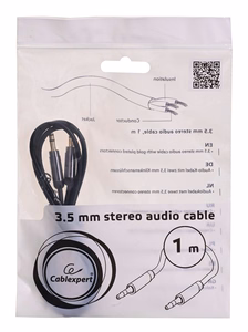 Gembird CCAP-444-1M garso laidas 3.5mm juodas
