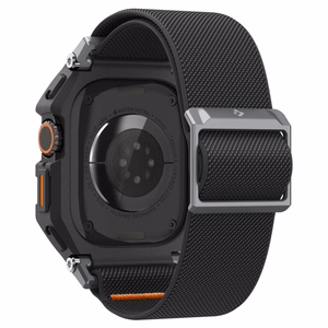 Spigen Lite Fit Pro dirželis ir grūdinto stiklo ekrano apsauga Apple Watch Ultra 49 mm, juodi