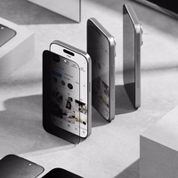 Ringke Easy Slide 2 dalių privatumo stiklo rinkinys iPhone 17 - juodas