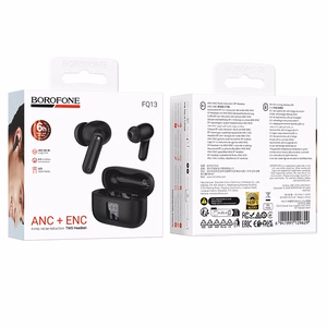 Juodos TWS „Bluetooth“ ausinės „Borofone FQ13 Astute“