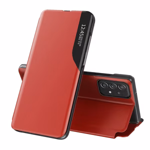 Eco Leather View Case элегантный чехол с откидной крышкой и функцией подставки для Samsung Galaxy A73 красный