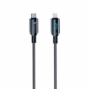 FORCELL F-ENERGY C276 kabelis Type C į Lightning PD 3A 27W Digital 1,2 m juodas