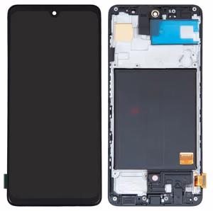 Ekranas Samsung A515 A51 2020 su lietimui jautriu stikliuku ir rėmeliu Black originalus (used Grade A)