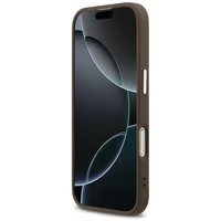 GUESS dėklas telefonui (m) IPHONE 17 suderinamas su MagSafe PU 4G W/Triangle Logo SL - rudas