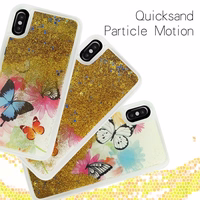 Zizo Liquid Glitter Star dėklas iPhone X (Butterflies)