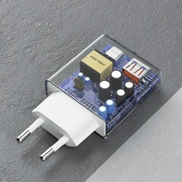 GaN Dudao A30EUL 30W USB-A / USB-C sieninis įkroviklis + USB-C - Lightning kabelis - baltas