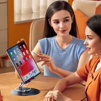 "Wozinsky" WRS-DSY84SS 360° kampu besisukantis aliumininis planšetinio kompiuterio stovas - pilkas