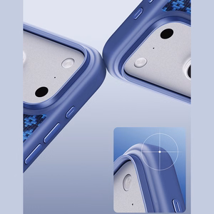 Benks Magnetic Armor Pro Armor Grid Kevlar Case Metal Frame 600D (C.K.FL.AP.BE.B073) for Iphone 18 Pro Max/17 Pro Max blue
