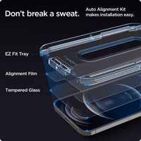Spigen Glas.tR EZ Fit grūdintas stiklas iPhone 12 / iPhone 12 Pro - 2 vnt.