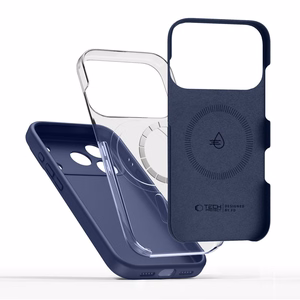 Tech-Protect Silicone MagSafe deklas iPhone 17 Pro Max - tamsiai melynas