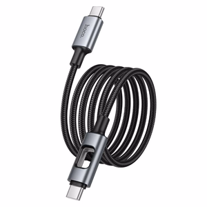 LED Laidas USB C to USB C Hoco 3A 60W 1,2 m U144 juodas