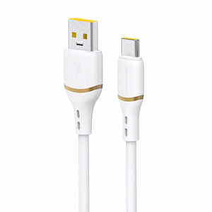 Dudao L25T USB-A - USB-C silikoninis kabelis 5A 1 m - baltas