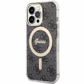 Guess GUHMP13LH4STK iPhone 13 Pro / 13 6.1" juodas/juodas kietas dėklas 4G MagSafe