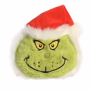 Grinch Spudsters Kalėdų Senelio kostiumu vilkintis pliušinis žaislas-pagalvėlė, 25 cm