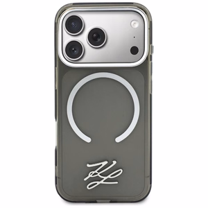 Karl Lagerfeld IML KL Script Logo MagSafe Dėklas for iPhone 17 Pro - juodas