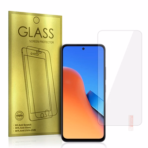 Grūdintas stiklas (m) - auksinis skirtas XIAOMI REDMI 12/REDMI 13 (be pirštų atspaudų atrakinimo)