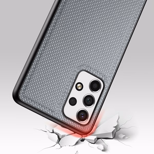 Dux Ducis Fino dėklas, pagamintas iš nailono, skirtas Samsung Galaxy A73, mėlynas