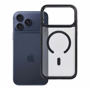 Dėklas, skirtas iPhone 18 Pro Max / 17 Pro Max: Forcell F-Protect Smoke Hybrid Premium, suderinamas su MagSafe, spalva – juoda