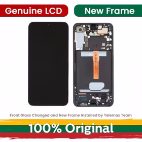 LCD ekranas suderinamas su Samsung S906 S22 Plus su rėmeliu / Phantom Black / (Renewed: Telemax)