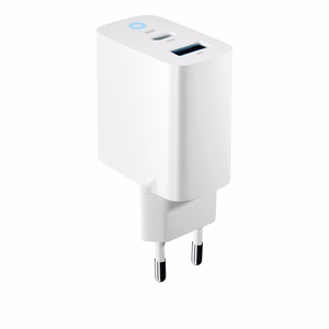 Forever TC-06-65AC GaN PD QC įkroviklis 1x USB-C 1x USB 65W baltas