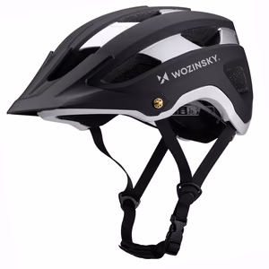 Wozinsky MTB велосипедный шлем со съемным козырьком, легкий L - черный и серебристый