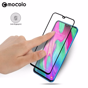 Mocolo 3D 9H Full Glue grūdintas apsauginis ekrano stiklas, skirtas Samsung Galaxy A40, juodu rėmeliu