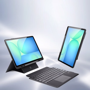 Dux Ducis DK serijos klaviatūros dėklas Samsung Tab S10 FE+ (Plus) su apšvietimu, juodas