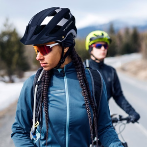 Wozinsky MTB велосипедный шлем со съемным козырьком, легкий L - черный и серебристый