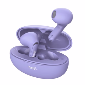 Trust Yavi Bluetooth TWS belaidės į ausis įdedamos ausinės su ENC, violetinės