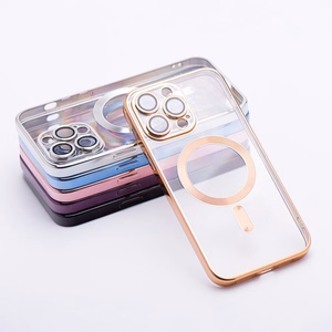 ELECTRO MAG COVER dėklas telefonui suderinamas su MagSafe iPhone 12 auksinis