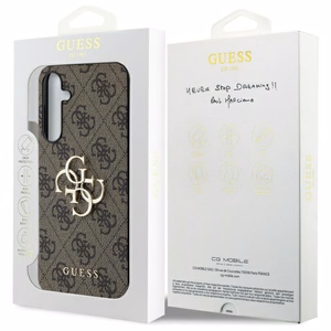 Guess 4G Big Metal Logo dėklas telefonui Samsung Galaxy A55 - rudas