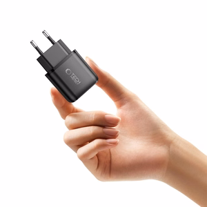 "Tech-Protect" NCA45W-GAN 2 prievadų 45 W sieninis įkroviklis su USB-C kabeliu - juodas