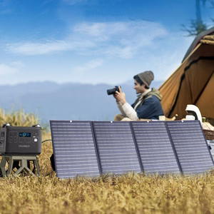 Choetech SC010 saulės turistinis įkroviklis, sulankstomas, 160W - juodas