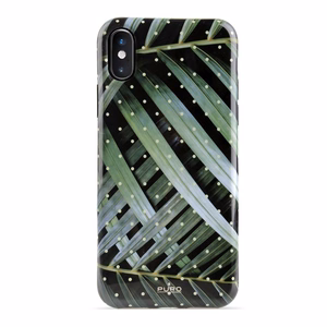 Puro Glam Tropical Leaves Brilliant Leaves dėklas, skirtas iPhone XS Max
