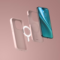 "Etteri" silikoninis "Mag" dėklas iPhone 14 6,1" šviesiai rožinės spalvos