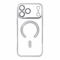 ELECTRO MAG COVER dėklas suderinamas su Magnetine IPHONE 17 Pro Max sidabrinis