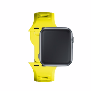 38/40/41/42 mm Yellow (small) - 3mk Silicone Watch Strap for Apple