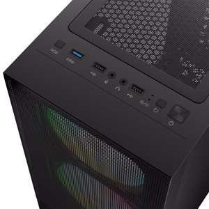 Logic ARYA ARGB MINIDI USB 3.0 kompiuterio korpusas, juodas