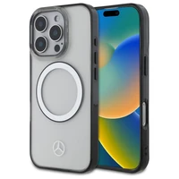 Mercedes Spausdintas Logotipas Magnetinis Dėklas iPhone 16 Pro Max - Skaidrus