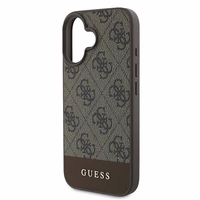 Guess 4G apatinė juostelė dėklas telefonui iPhone 16 Plus 6.7" - ruda