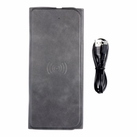 Pelės kilimėlis su belaidžiu įkrovikliu 15W OJD-82 rudas pilkas