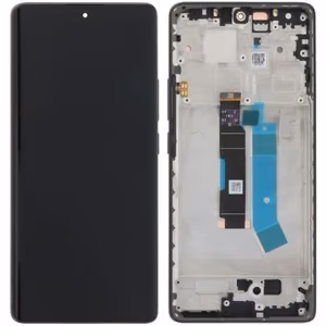 Ekranas Xiaomi Redmi Note 14 Pro 4G su lietimui jautriu stikliuku ir rėmeliu Black OLED