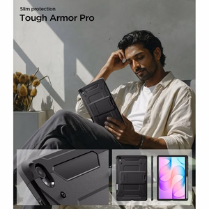 Spigen Tough Armor Pro  Samsung Galaxy Tab S12+ 12.6" dėklas, juodas