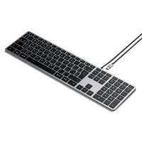 Wire keyboard USB C QWERTY Satechi Slim W3 Wiraudonas ST-UCSW3M space pilkas
