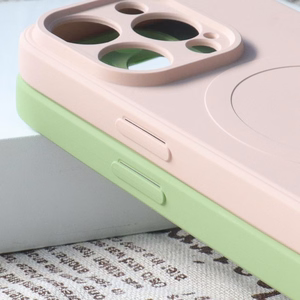 Magnetinis suderinamas silikoninis dėklas iPhone 15 Plus - juodas